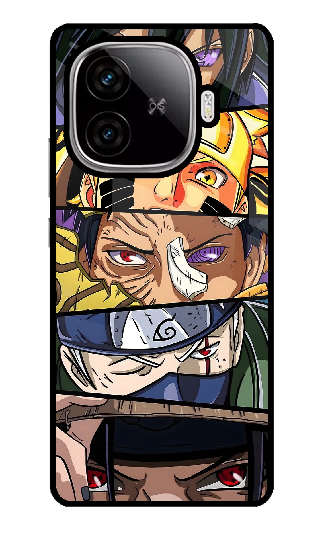 Naruto Character iQOO Neo 10R 5G Glass Case Back Cover by Casekaro