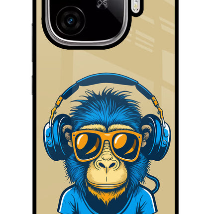 Monkey Headphone iQOO Neo 10R 5G Glass Case