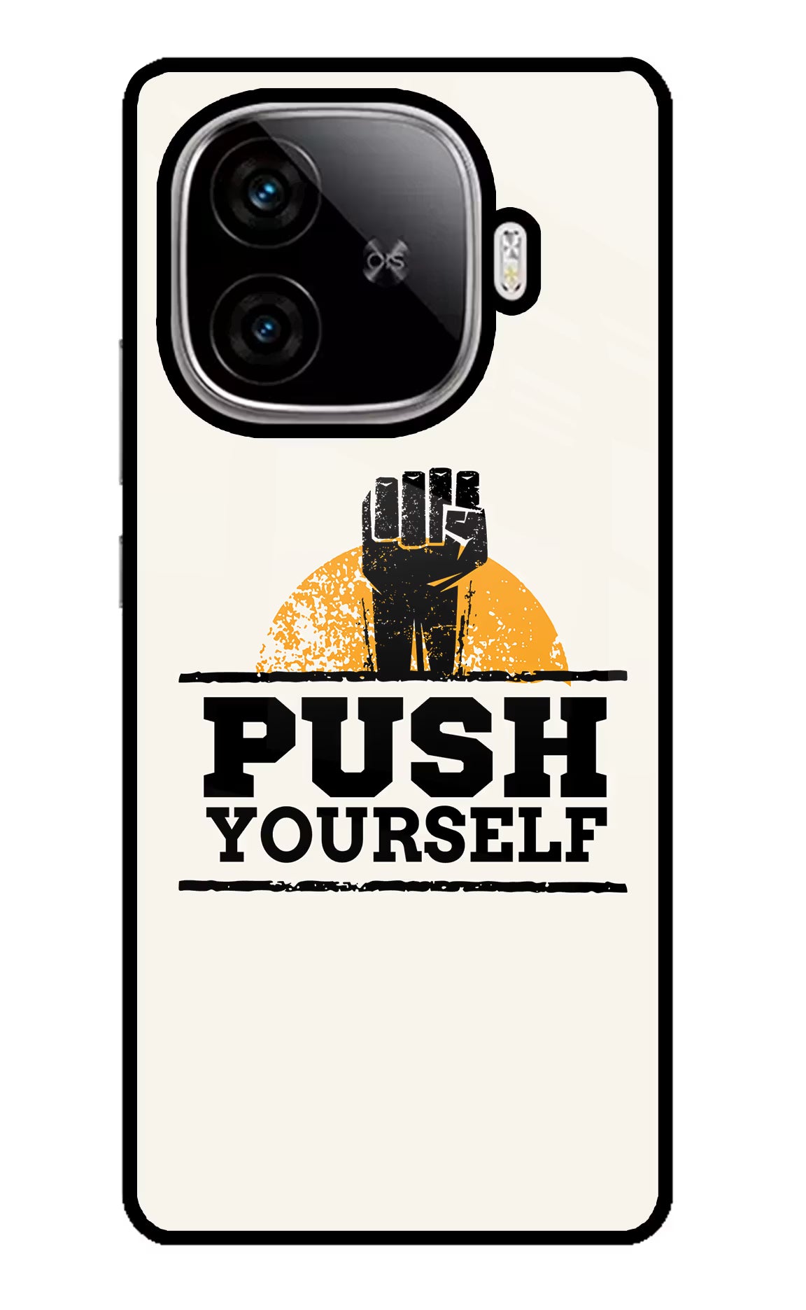 Push Yourself iQOO Neo 10R 5G Glass Case Back Cover by Casekaro