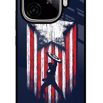 Captain America Marvel Art iQOO Neo 10R 5G Glass Case Back Cover by Casekaro