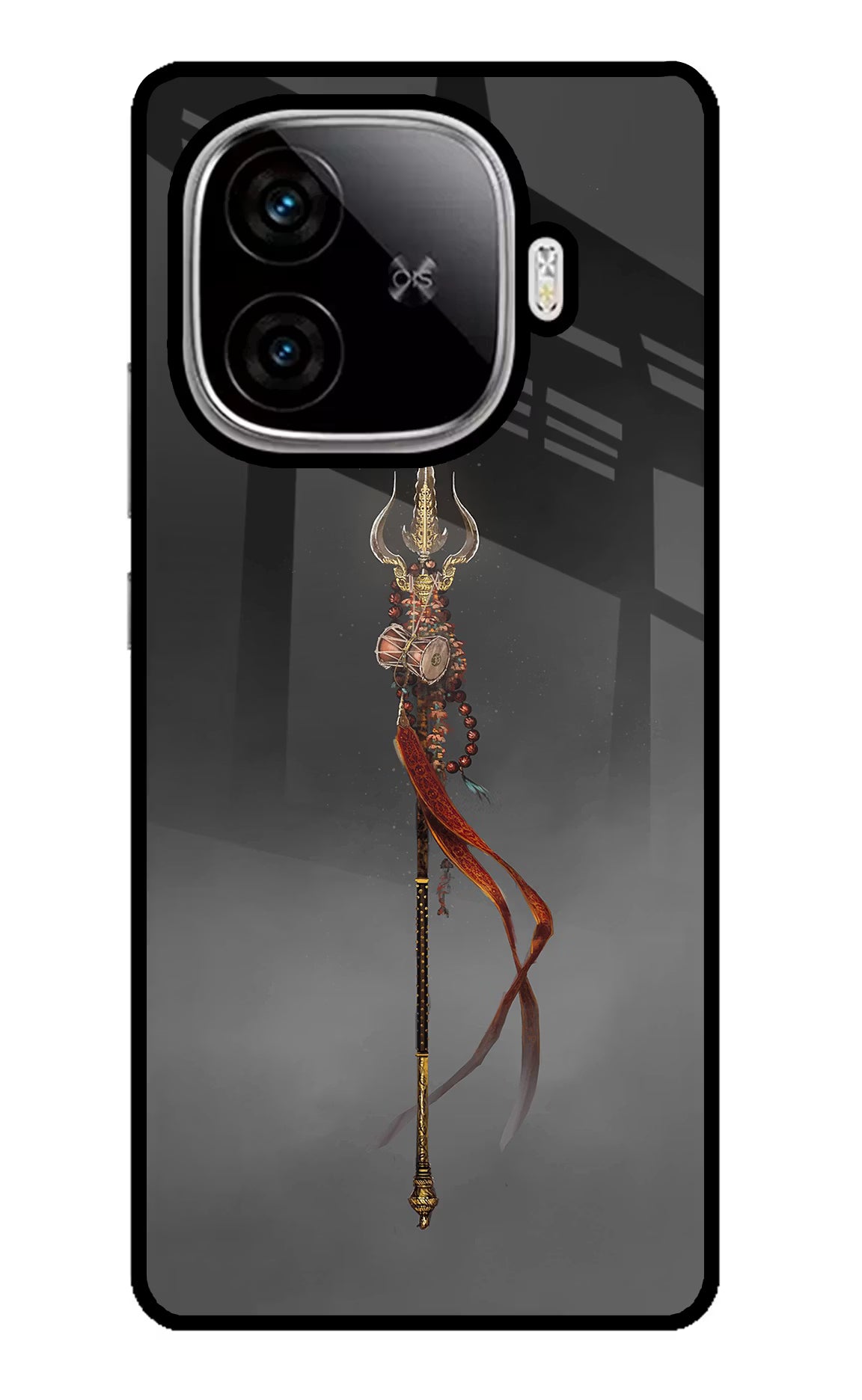 Shiv Trishul iQOO Neo 10R 5G Glass Case Back Cover by Casekaro