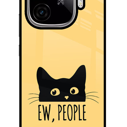 Ew People Catitude iQOO Neo 10R 5G Glass Case Back Cover by Casekaro