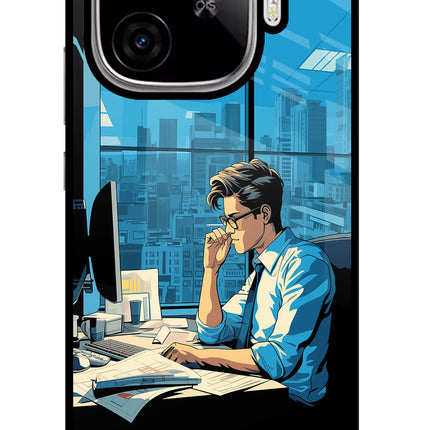 Focused Hustler (AI Generated) iQOO Neo 10R 5G Glass Case Back Cover by Casekaro