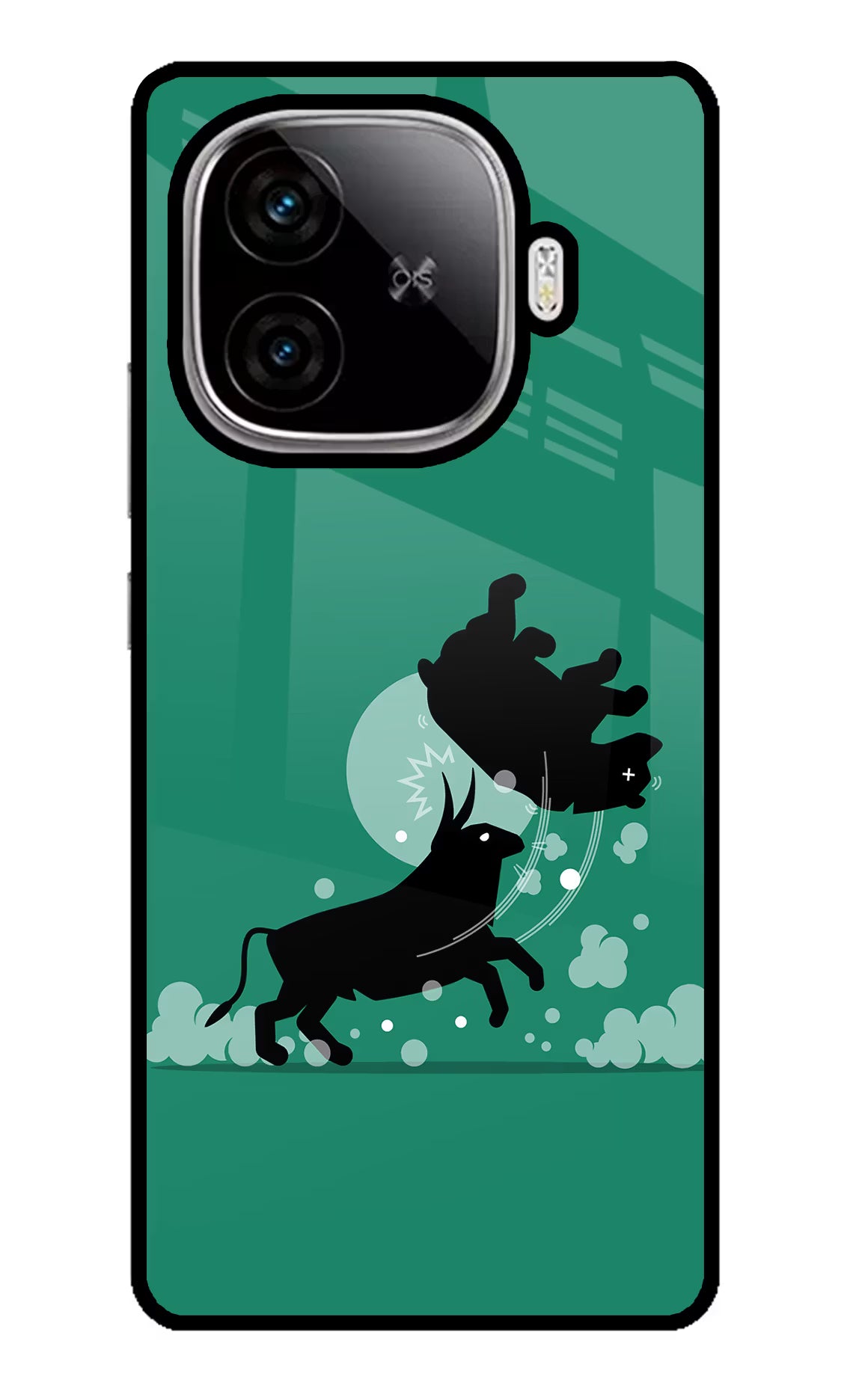Bull Conqueror iQOO Neo 10R 5G Glass Case Back Cover by Casekaro