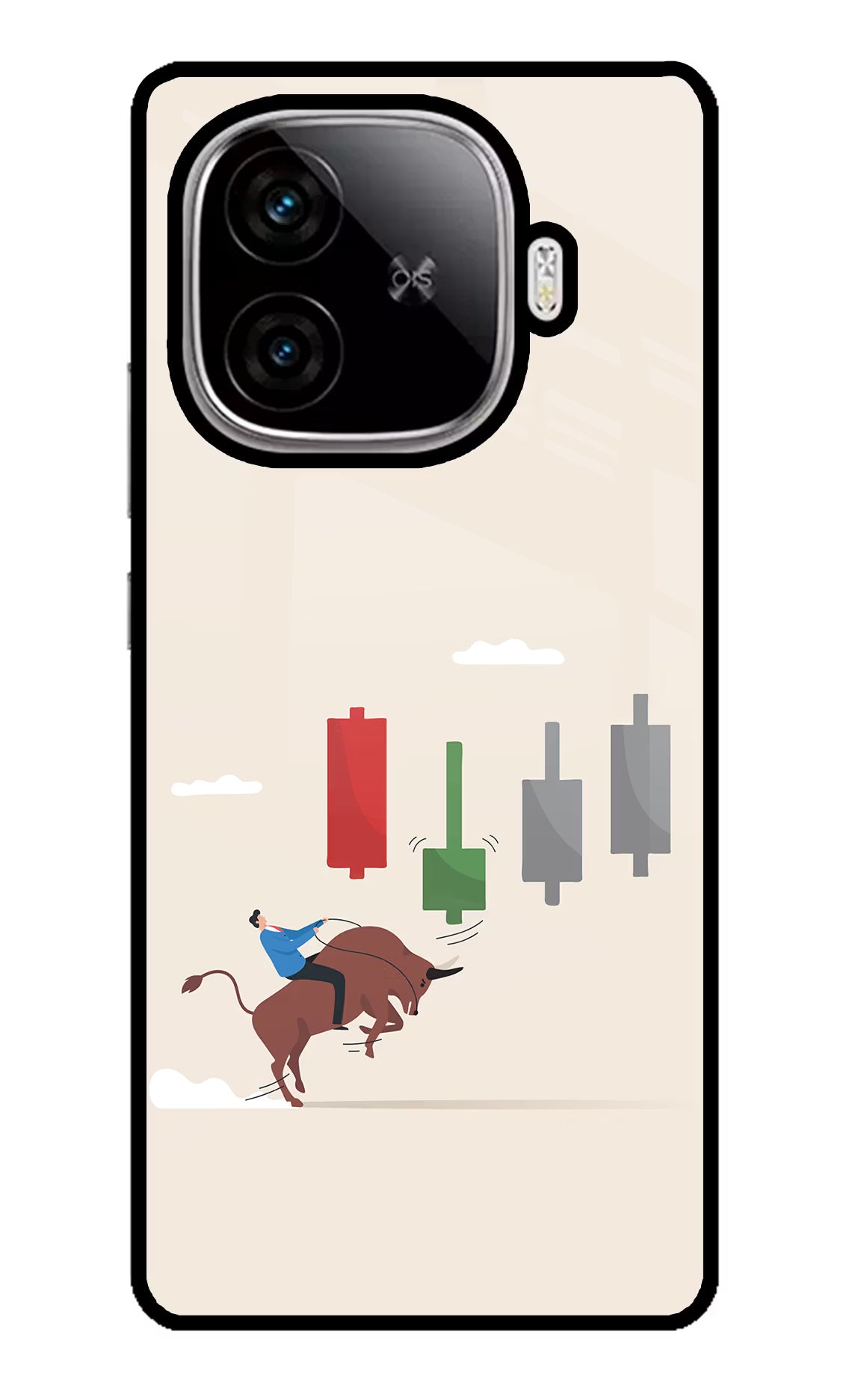 Bull Trading Momentum iQOO Neo 10R 5G Glass Case Back Cover by Casekaro