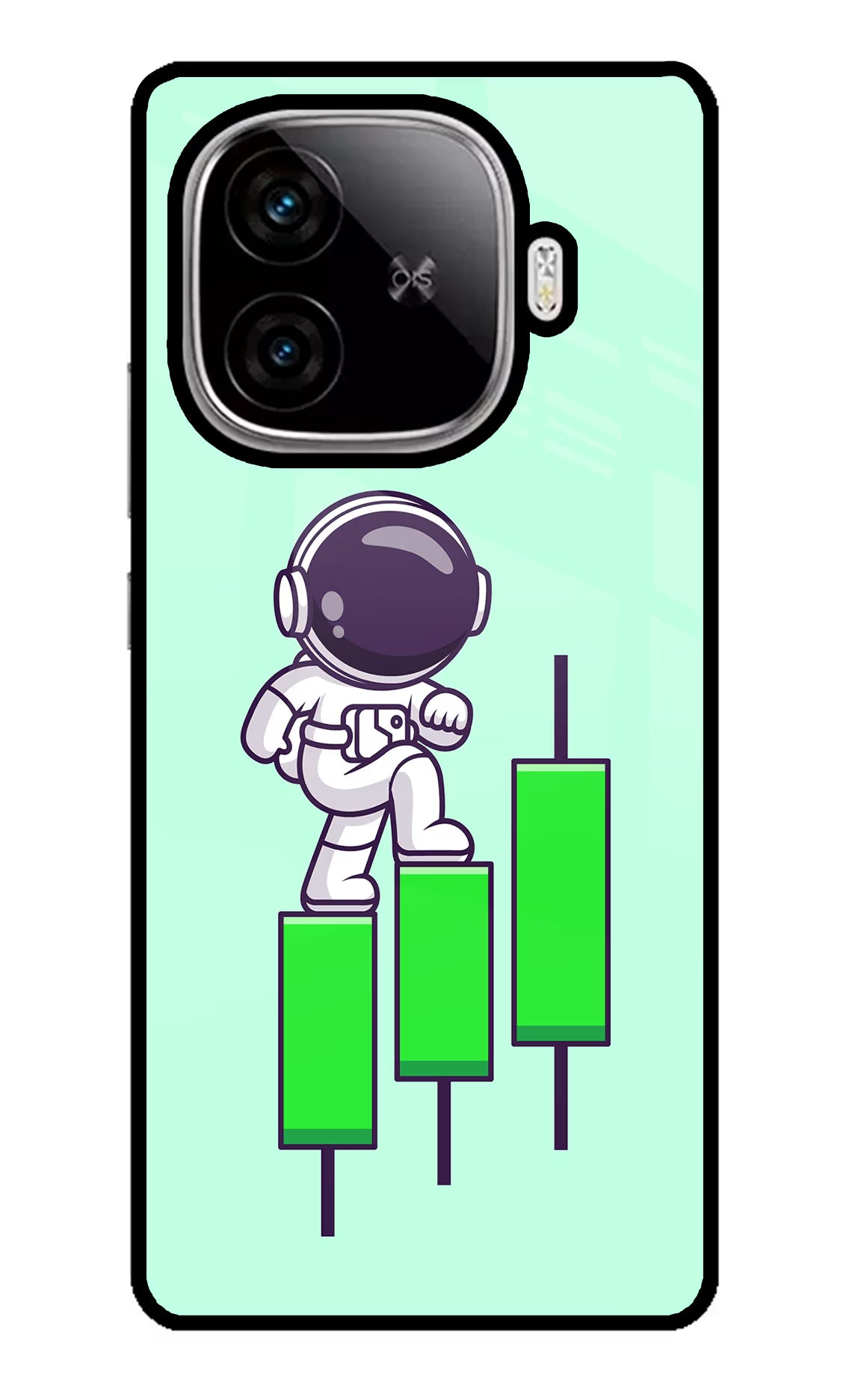 Astronaut Trader iQOO Neo 10R 5G Glass Case Back Cover by Casekaro