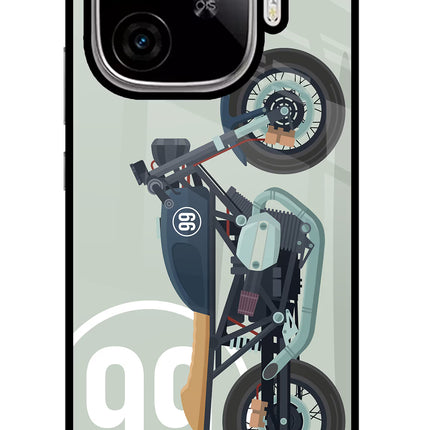 Classic Cafe Racer 99 iQOO Neo 10R 5G Glass Case Back Cover by Casekaro