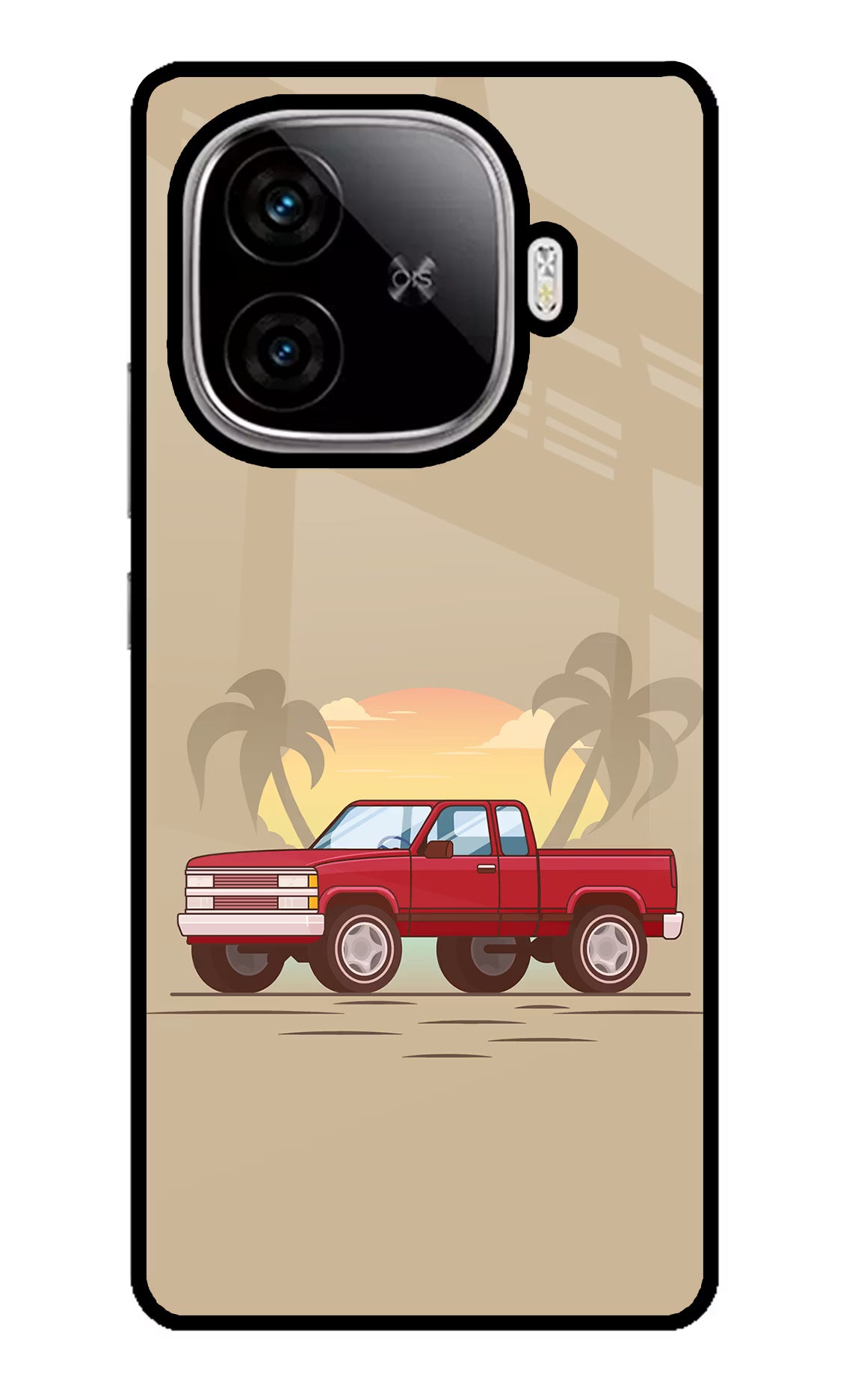 Desert Classic Drive iQOO Neo 10R 5G Glass Case Back Cover by Casekaro