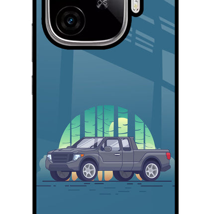 Retro Garage Vibe iQOO Neo 10R 5G Glass Case Back Cover by Casekaro
