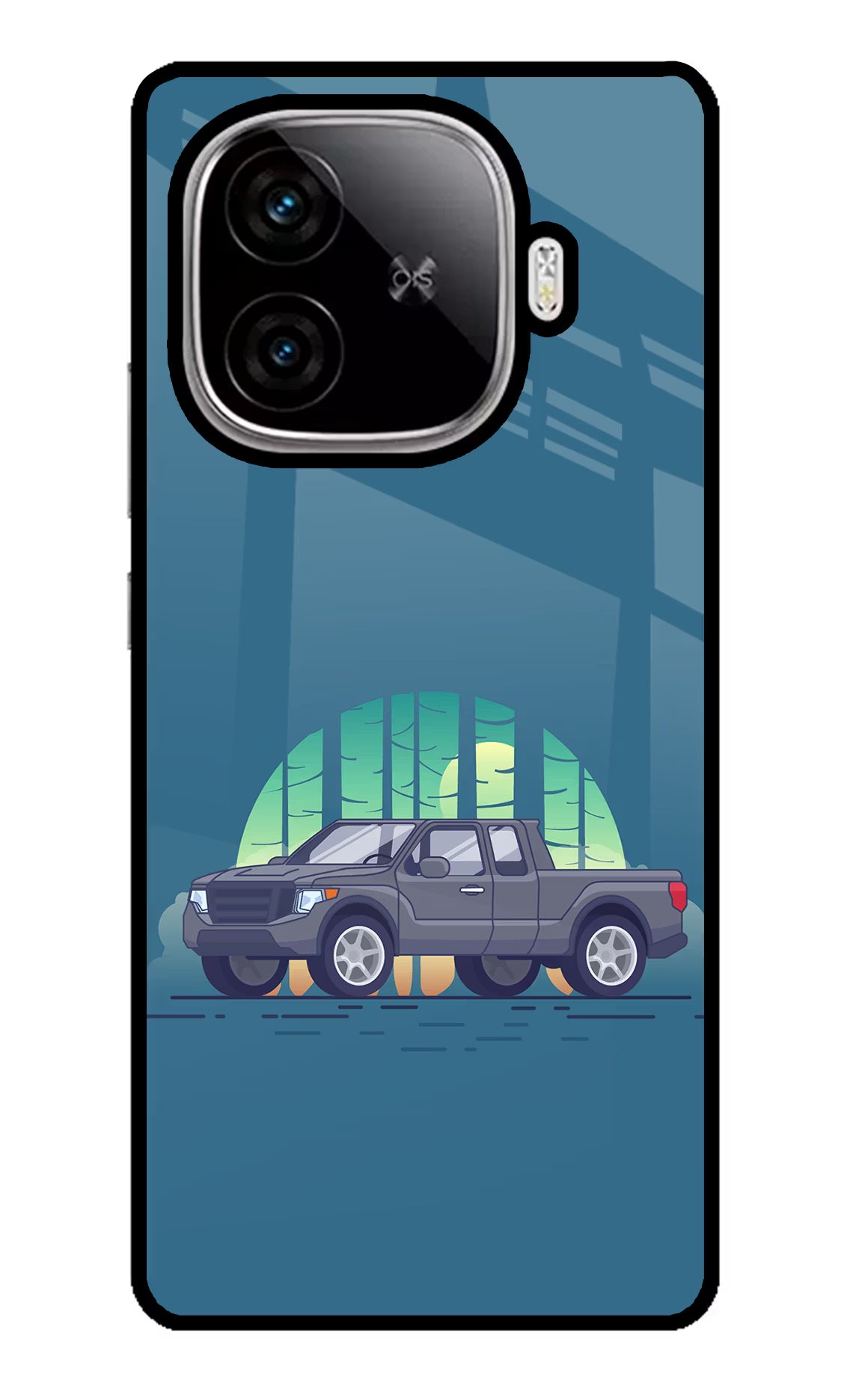 Retro Garage Vibe iQOO Neo 10R 5G Glass Case Back Cover by Casekaro