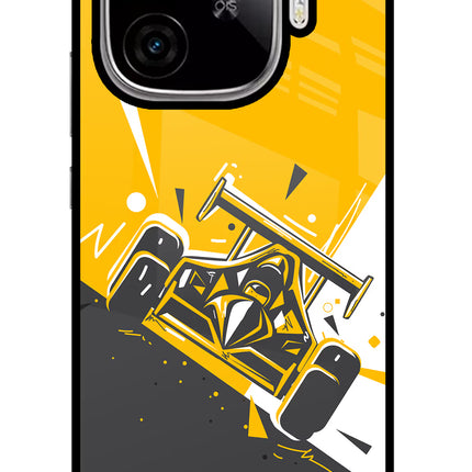 Track King iQOO Neo 10R 5G Glass Case Back Cover by Casekaro