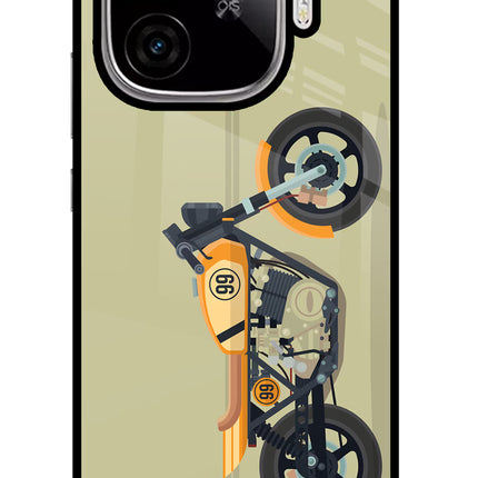 Vertical Speedster iQOO Neo 10R 5G Glass Case Back Cover by Casekaro
