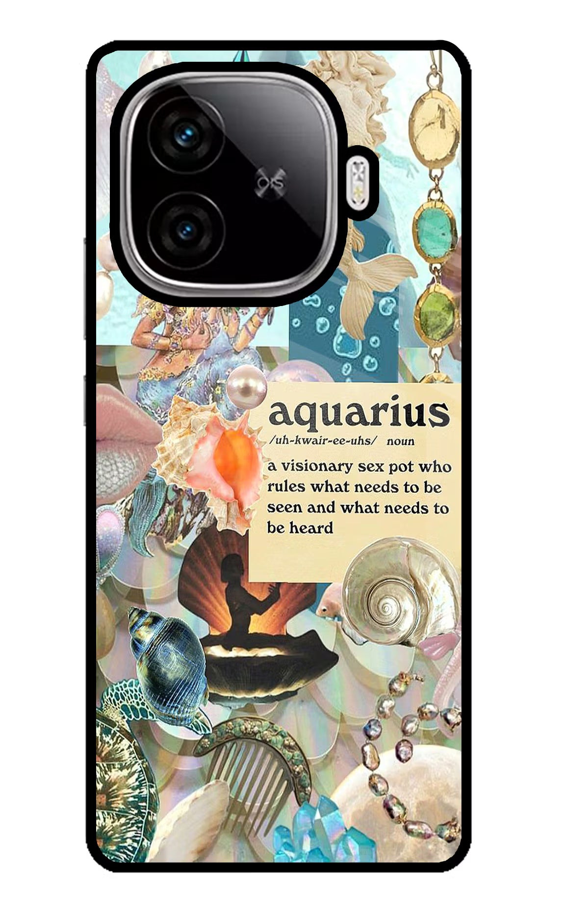 Aquarius Zodiac iQOO Neo 10R 5G Glass Case Back Cover by Casekaro