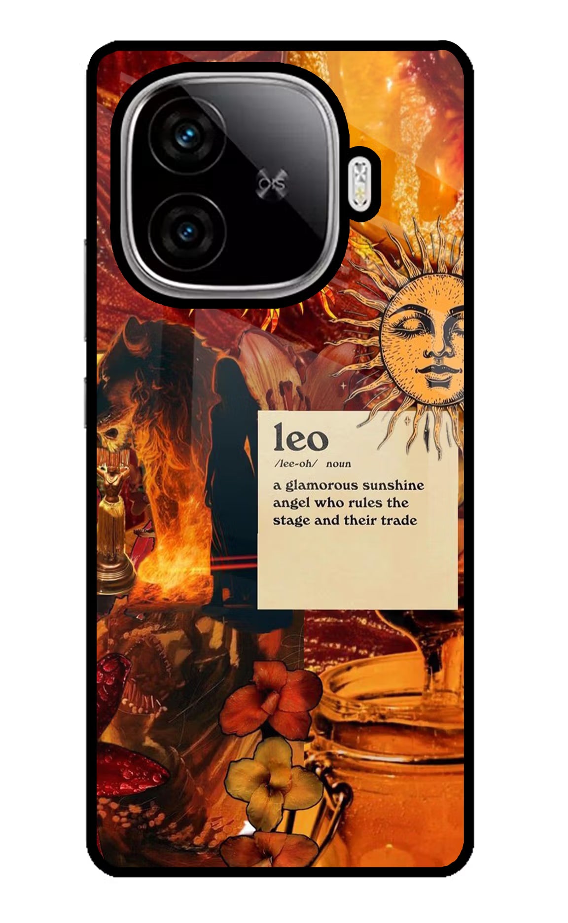 Leo Zodiac iQOO Neo 10R 5G Glass Case Back Cover by Casekaro
