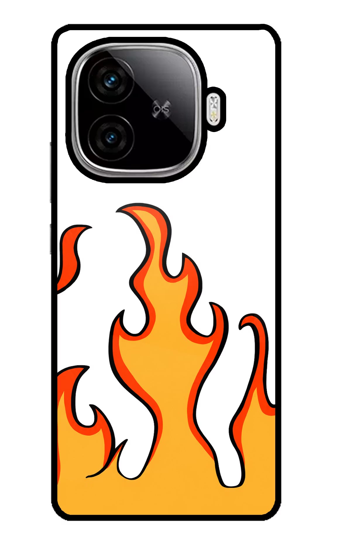 Fired Up – White iQOO Neo 10R 5G Glass Case Back Cover by Casekaro