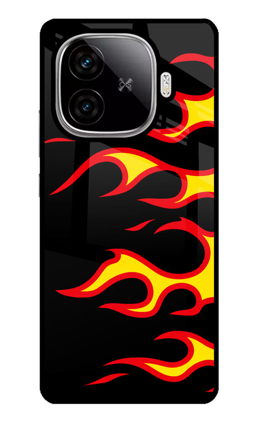 Side Sweep Flames iQOO Neo 10R 5G Glass Case