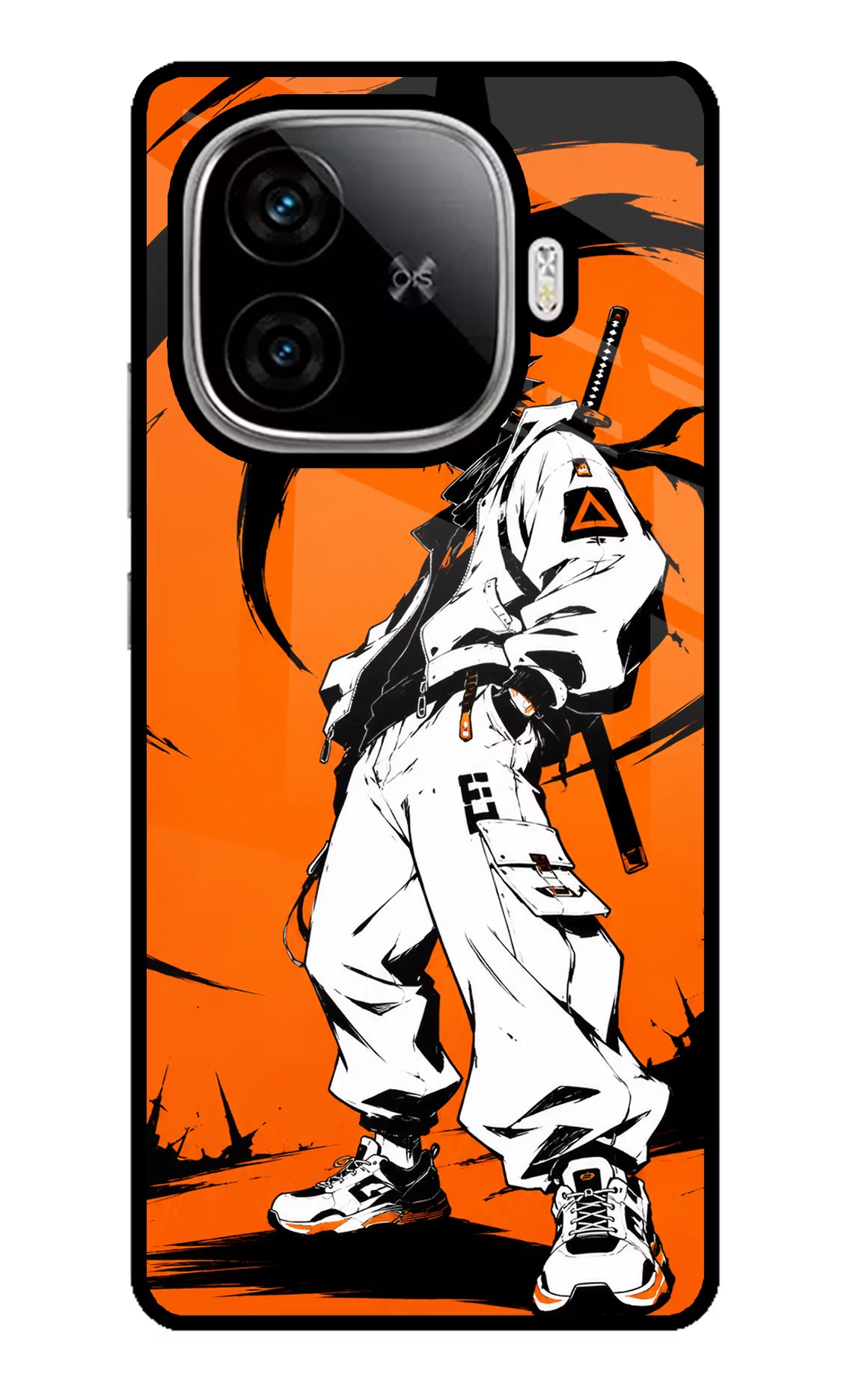 Street Samurai  iQOO Neo 10R 5G Glass Case Back Cover by Casekaro