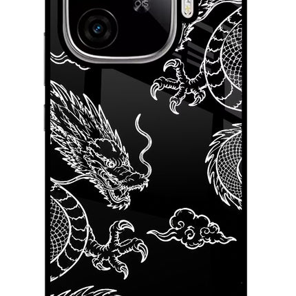 Twin Dragons iQOO Neo 10R 5G Glass Case Back Cover by Casekaro