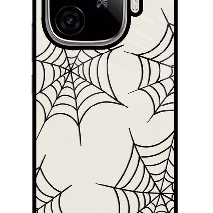 Spider Web iQOO Neo 10R 5G Glass Case Back Cover by Casekaro