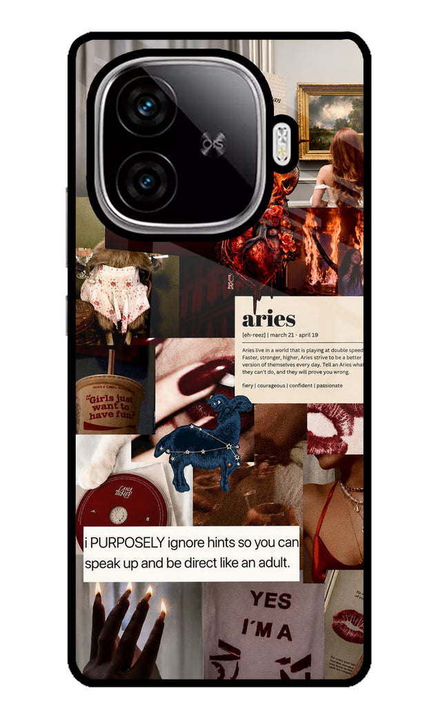 Zodiac Aries iQOO Neo 10R 5G Glass Case