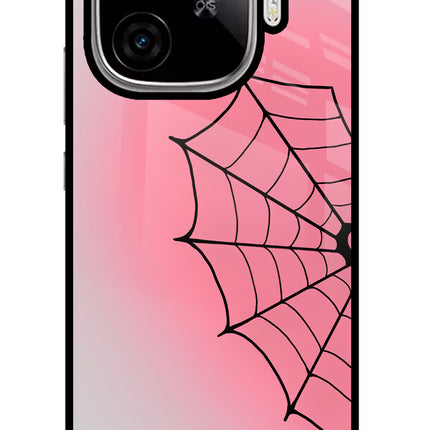 Pink Web iQOO Neo 10R 5G Glass Case