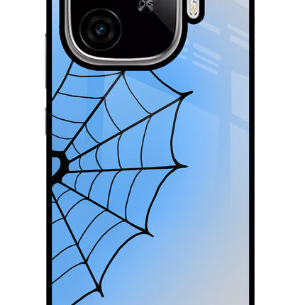 Blue Web iQOO Neo 10R 5G Glass Case Back Cover by Casekaro