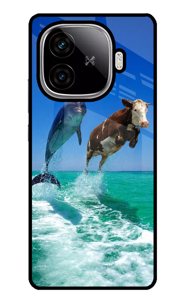 Dolphin vs Cow iQOO Neo 10R 5G Glass Case