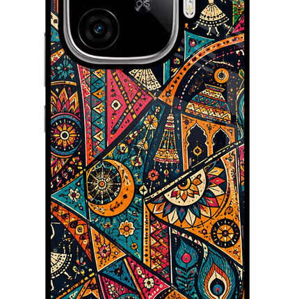 Folk Print iQOO Neo 10R 5G Glass Case