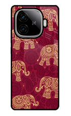 Maroon Elephant iQOO Neo 10R 5G Glass Case