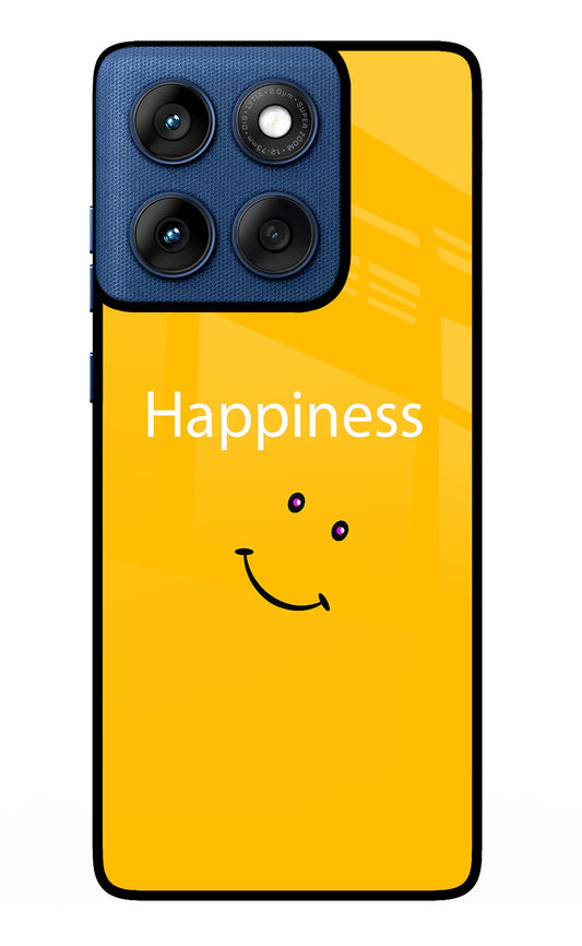 Happiness With Smiley Moto Edge 60 Glass Case