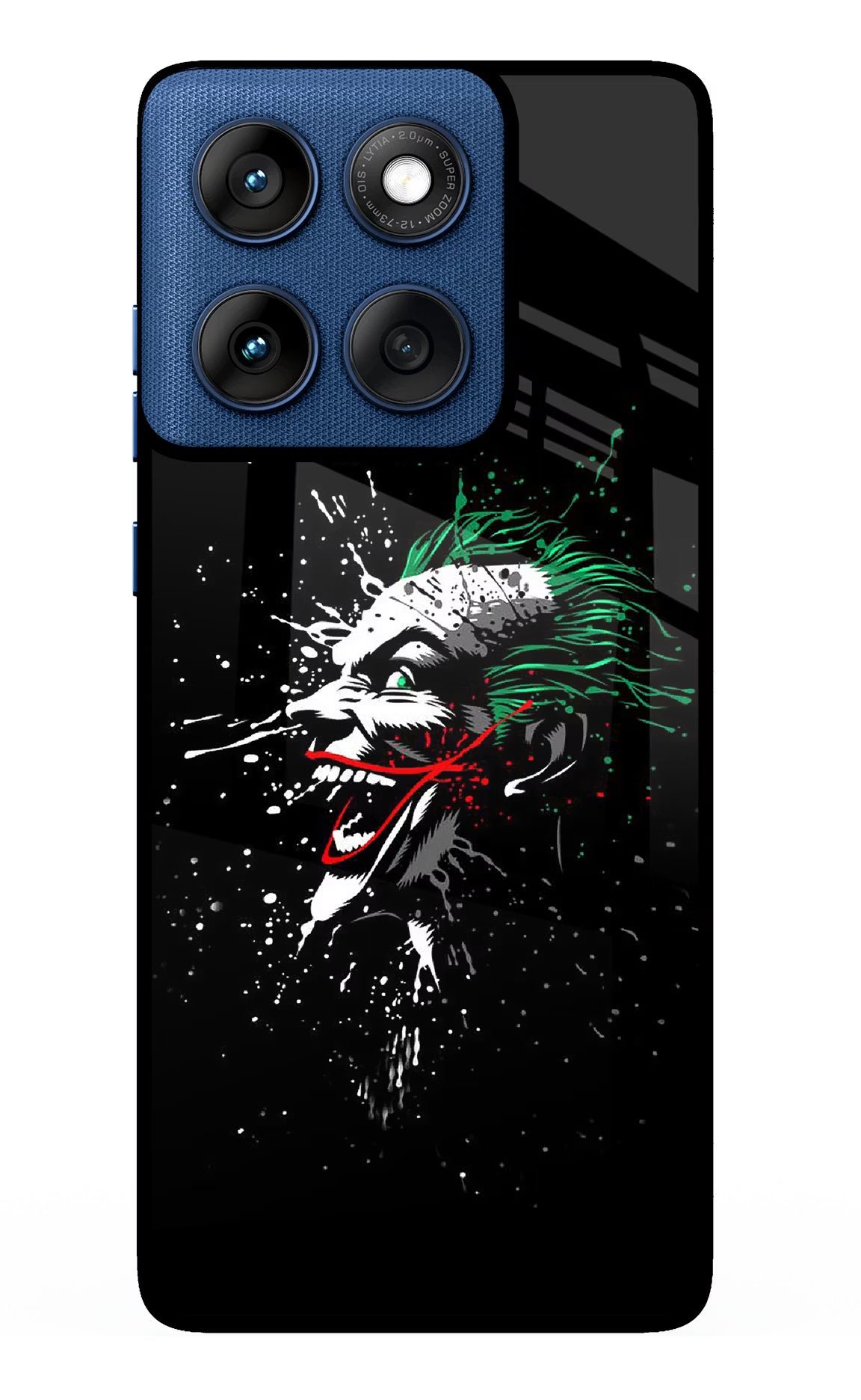 Joker Moto Edge 60 Glass Case Back Cover by Casekaro