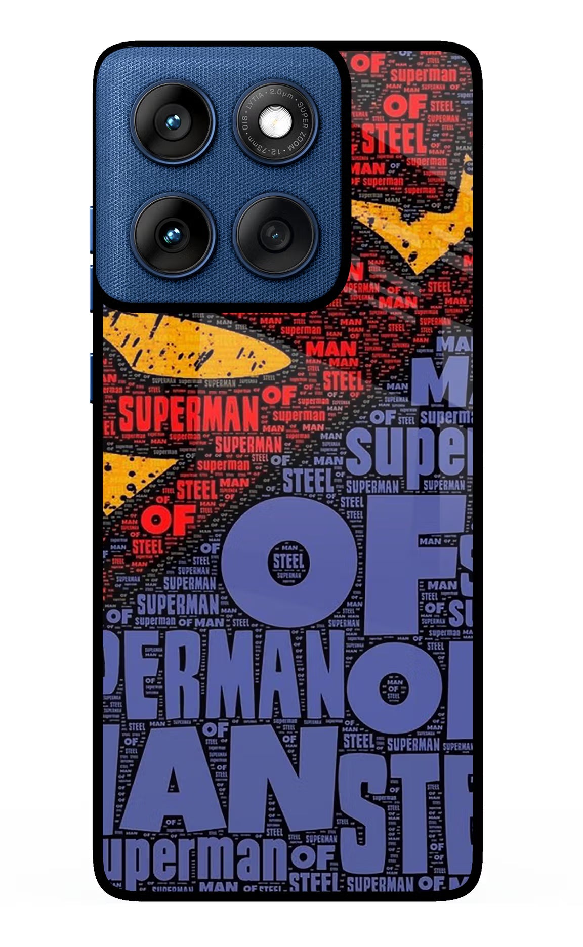 Superman Moto Edge 60 Glass Case Back Cover by Casekaro