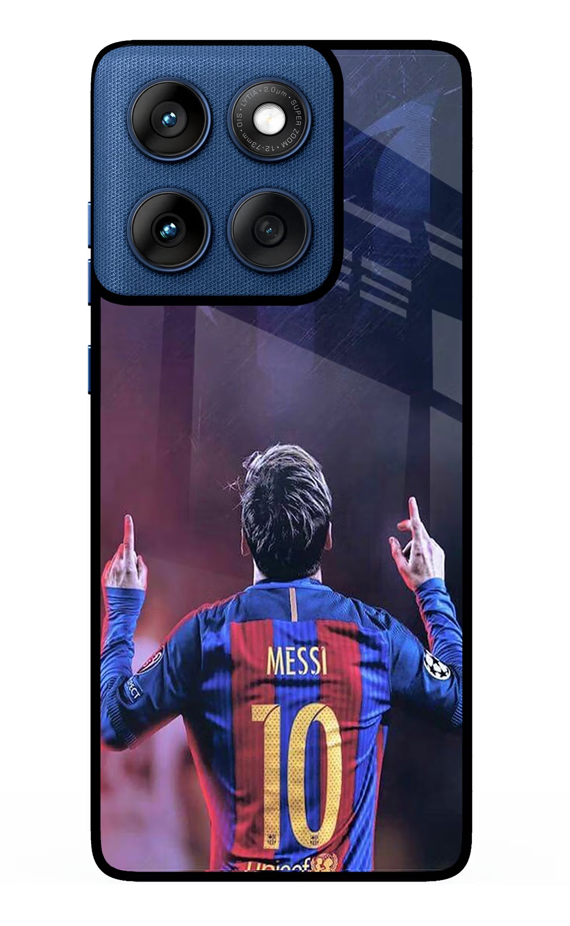 Messi Moto Edge 60 Glass Case Back Cover by Casekaro
