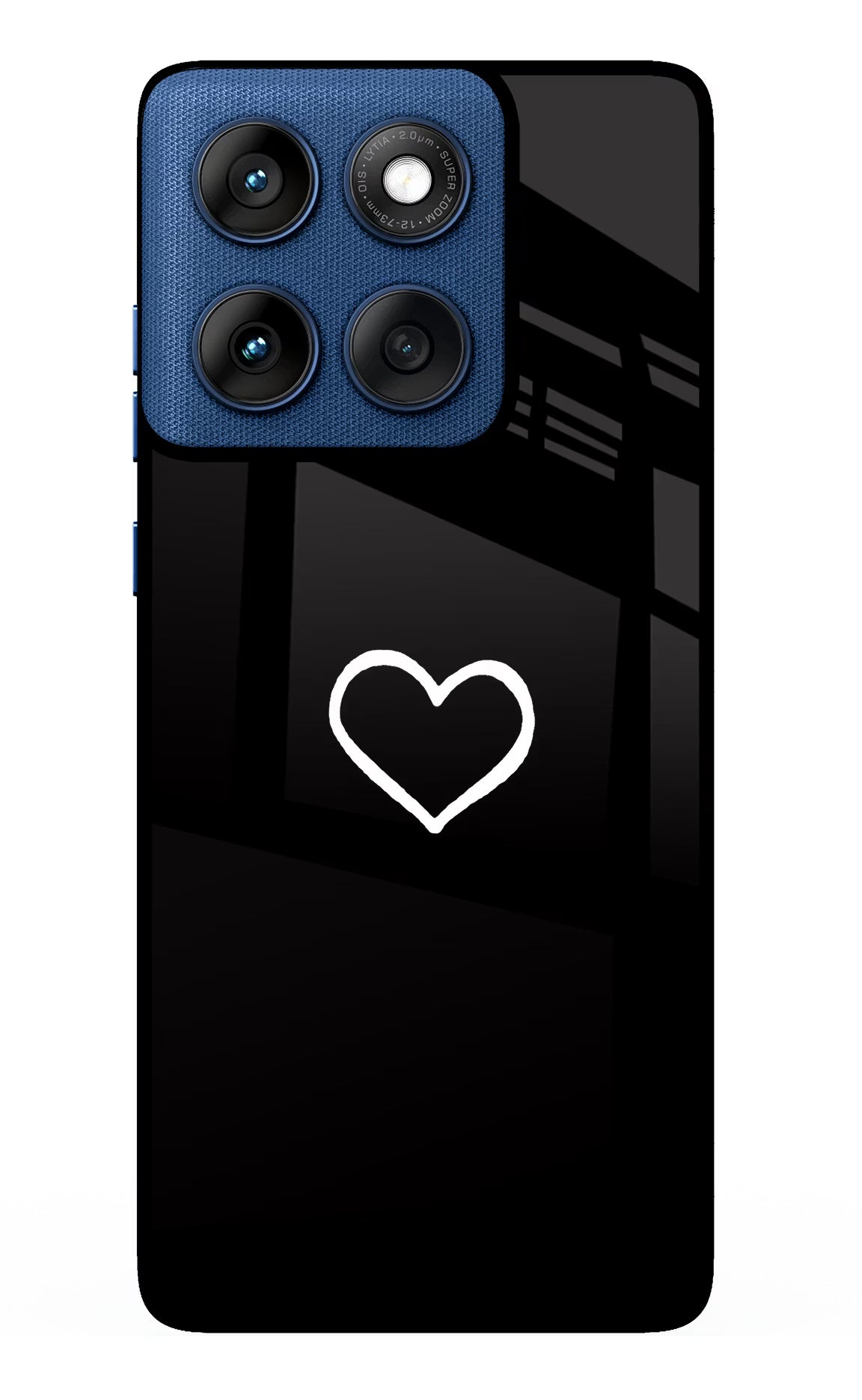 Heart Moto Edge 60 Glass Case Back Cover by Casekaro