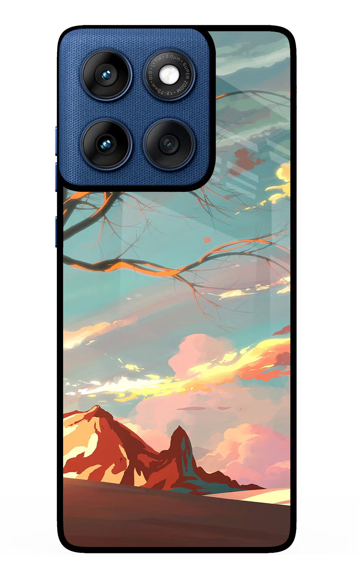 Scenery Moto Edge 60 Glass Case Back Cover by Casekaro