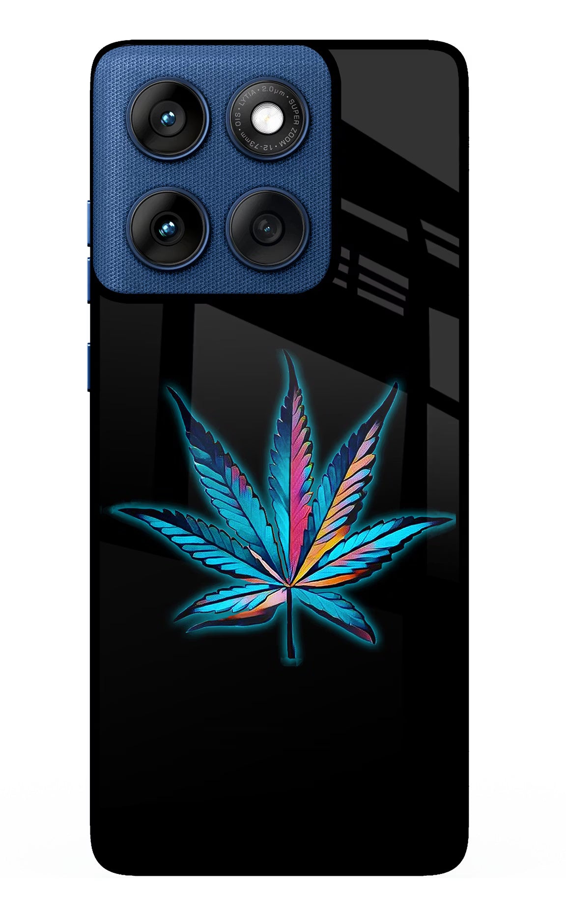 Weed Moto Edge 60 Glass Case Back Cover by Casekaro