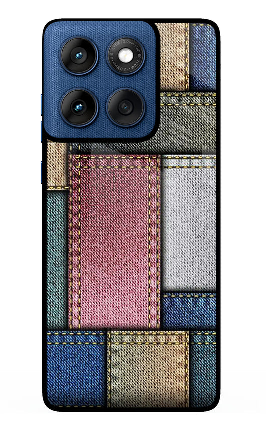 Multicolor Jeans Moto Edge 60 Glass Case