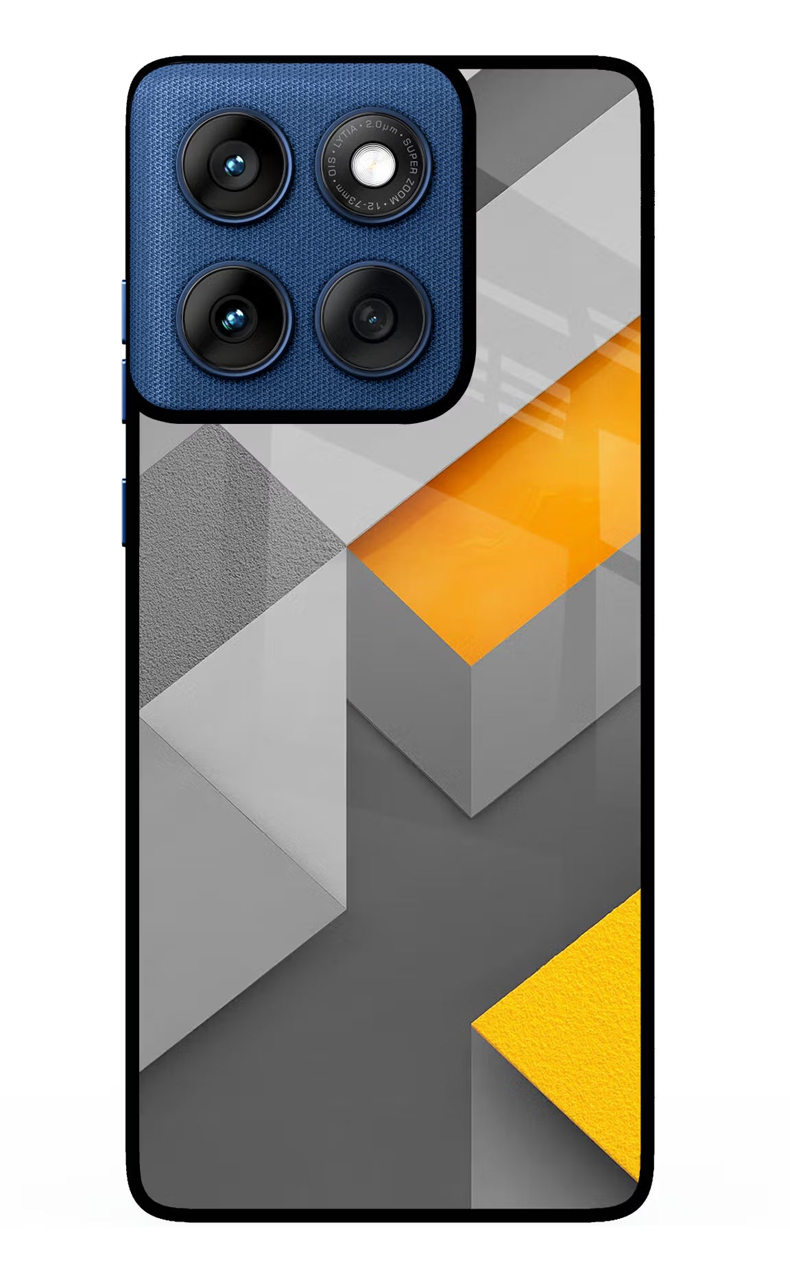 Abstract Moto Edge 60 Glass Case Back Cover by Casekaro