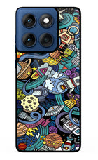 Space Abstract Moto Edge 60 Glass Case