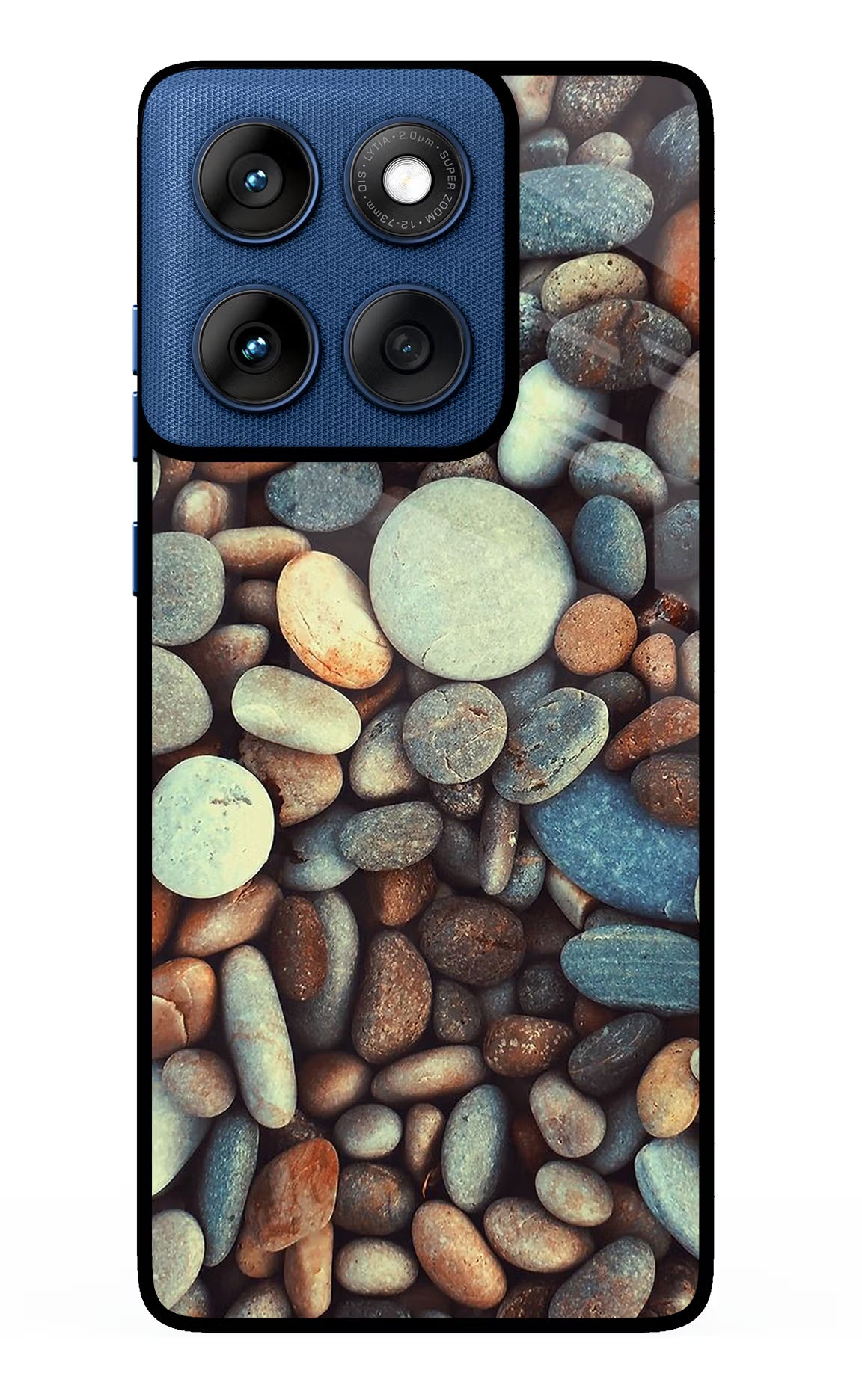 Pebble Moto Edge 60 Glass Case Back Cover by Casekaro