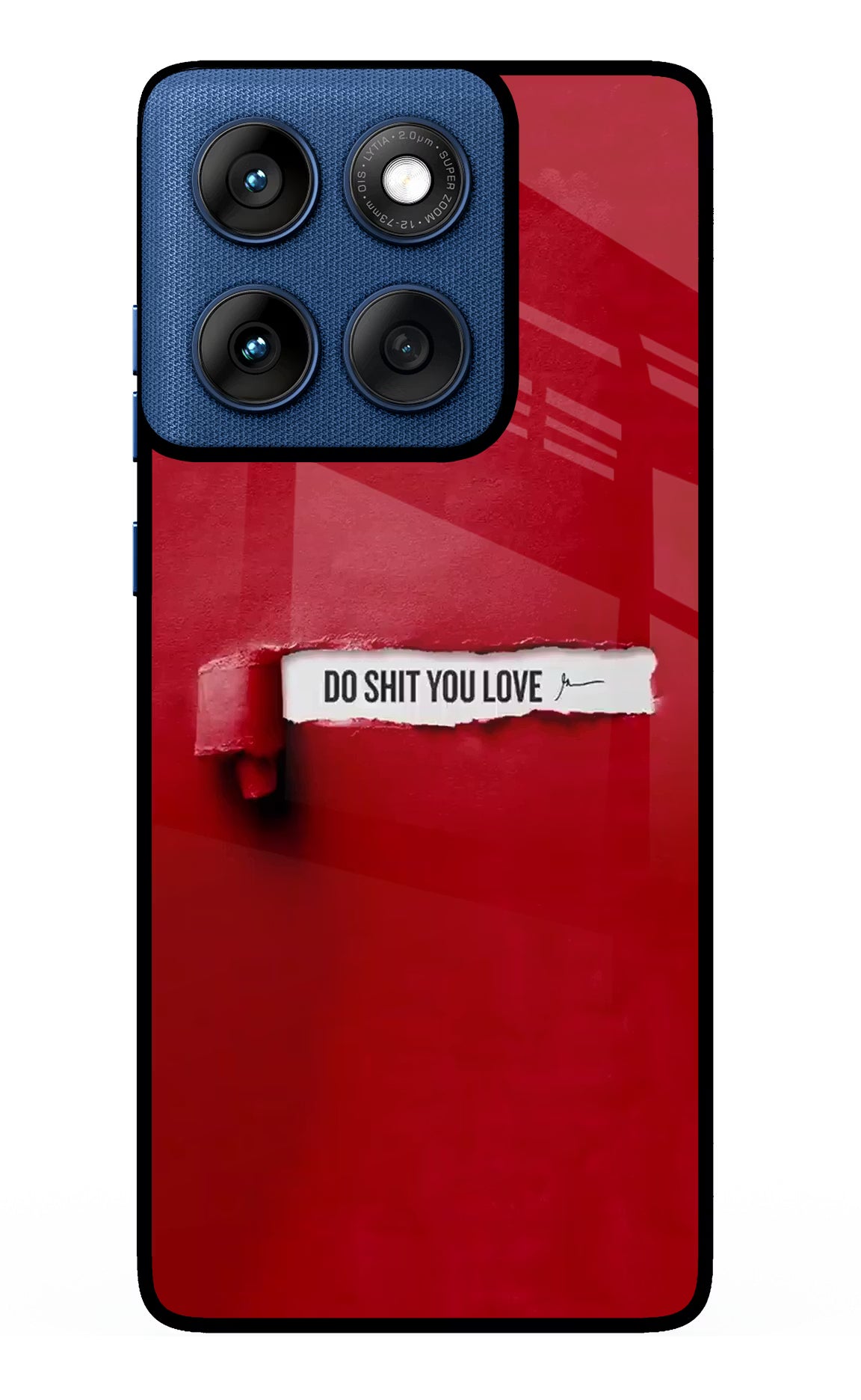 Do Shit You Love Moto Edge 60 Glass Case Back Cover by Casekaro