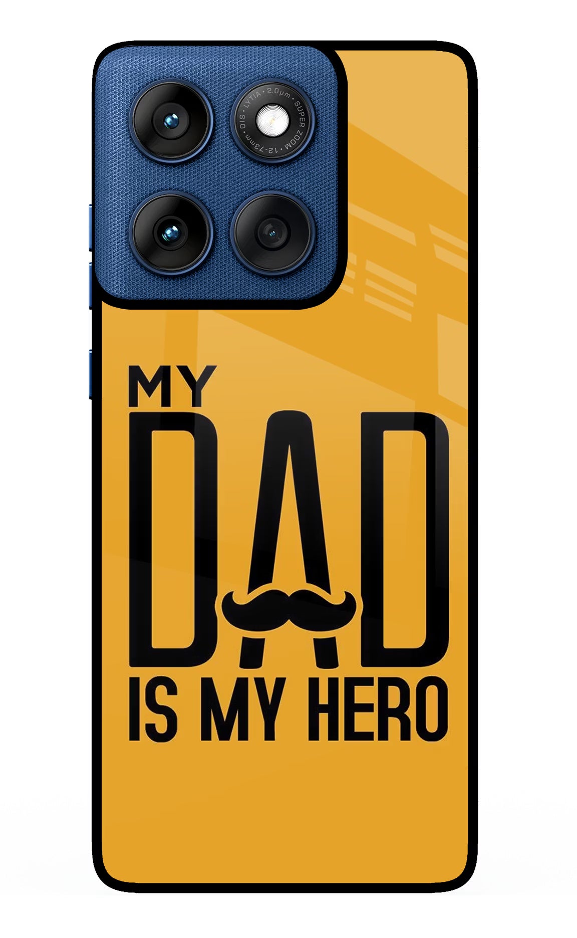 My Dad Is My Hero Moto Edge 60 Glass Case Back Cover by Casekaro