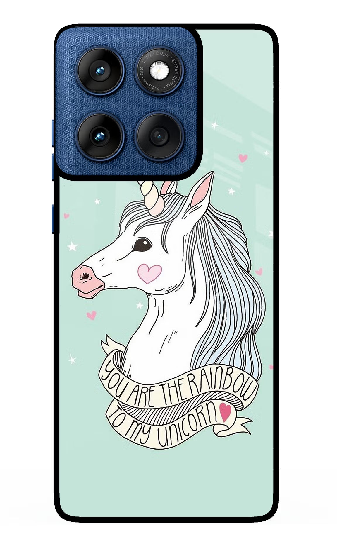 Unicorn Wallpaper Moto Edge 60 Glass Case Back Cover by Casekaro