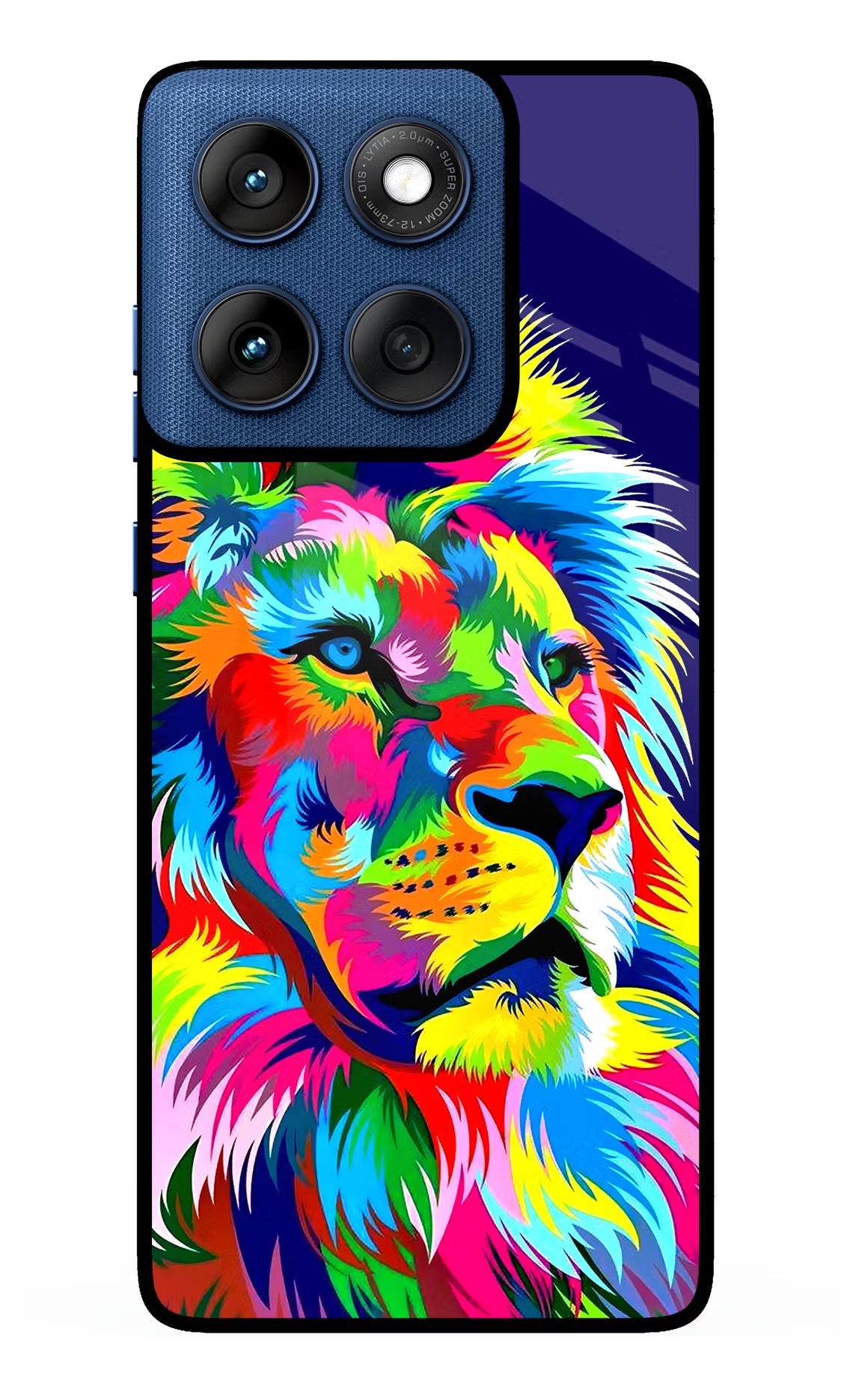 Vector Art Lion Moto Edge 60 Glass Case