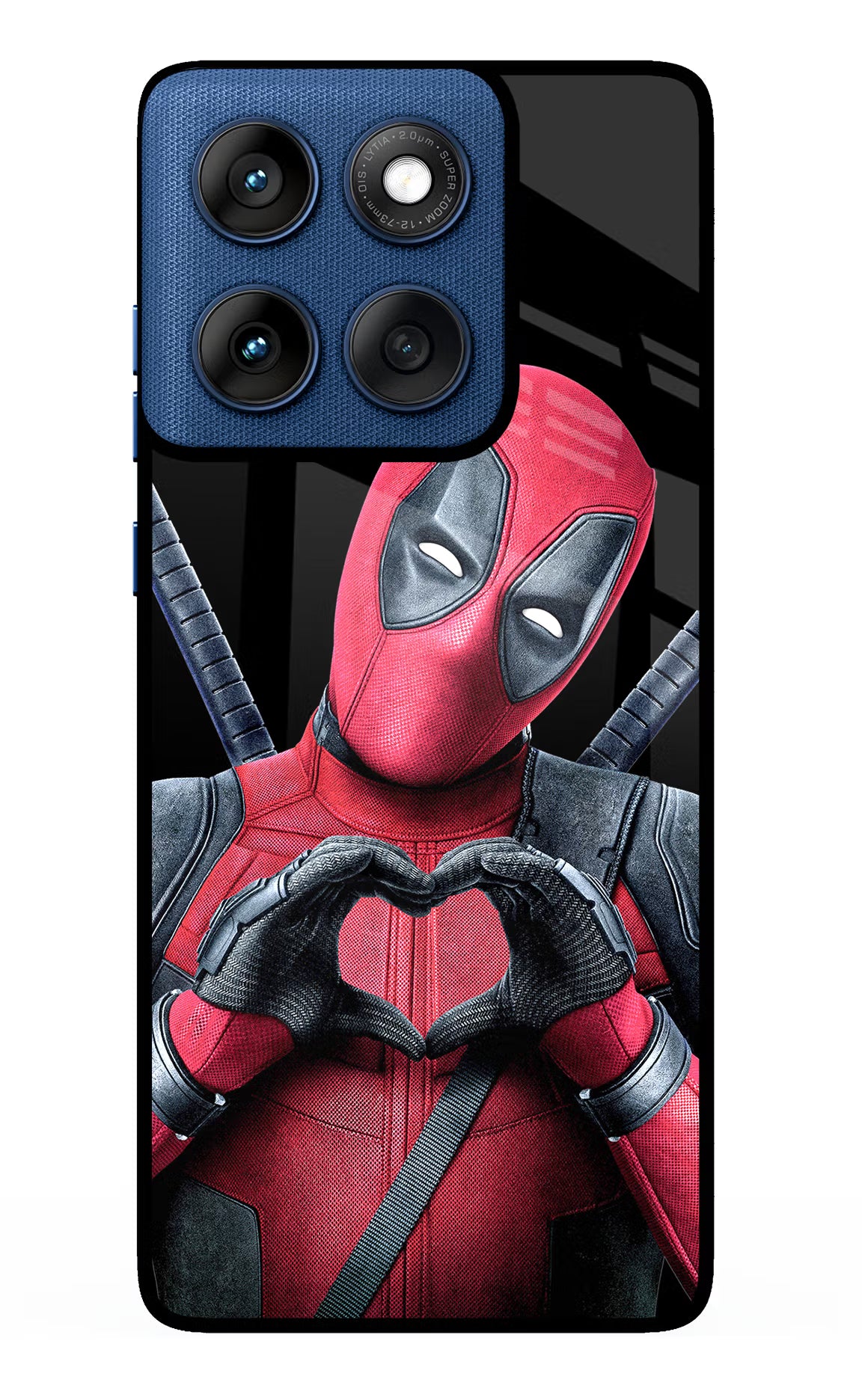 Deadpool Moto Edge 60 Glass Case Back Cover by Casekaro