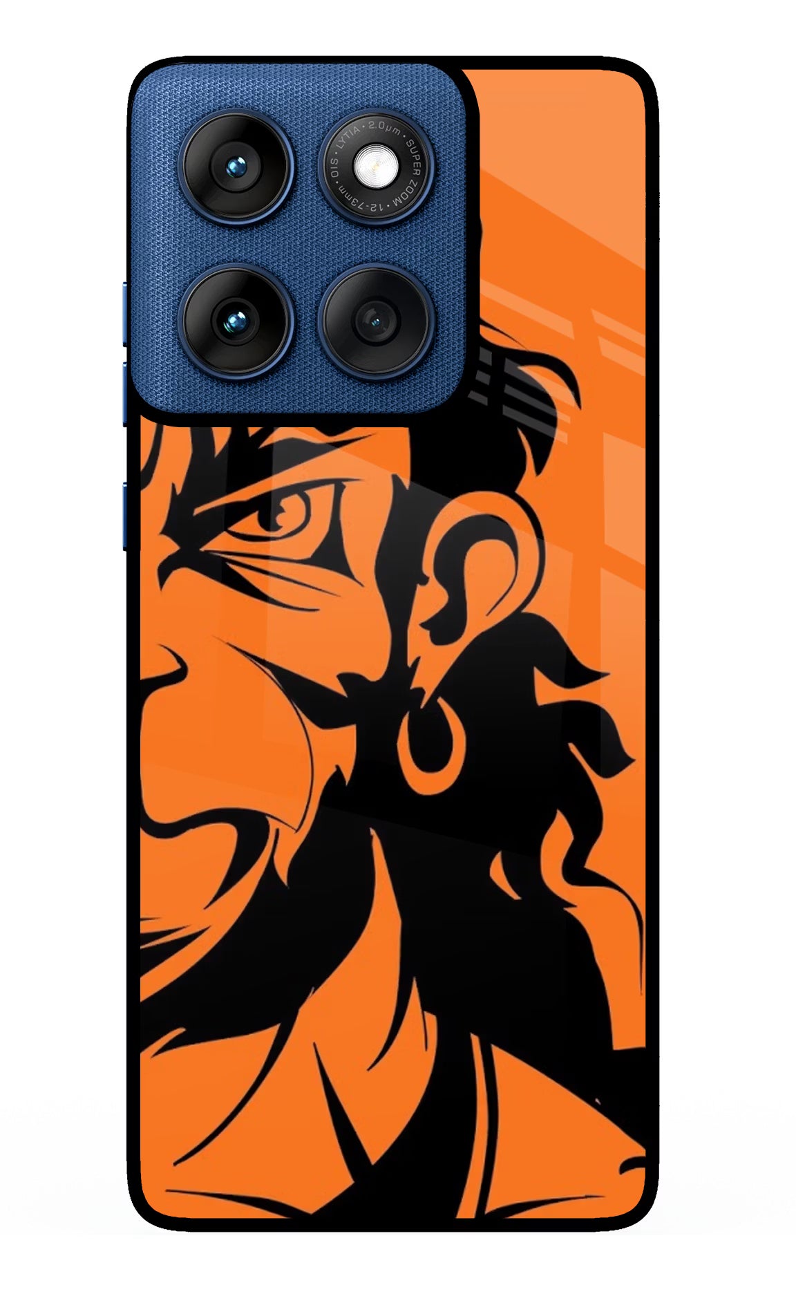 Hanuman Moto Edge 60 Glass Case Back Cover by Casekaro