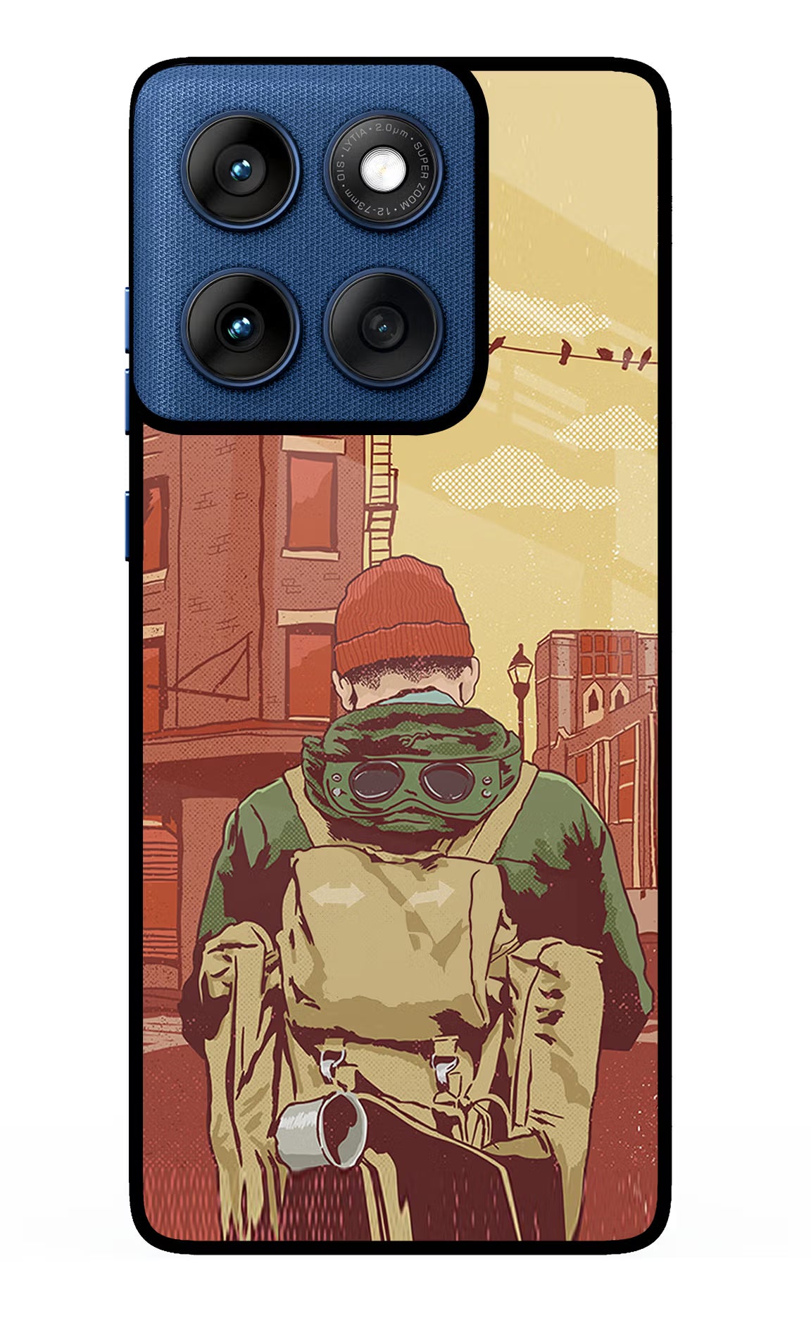Adventurous Moto Edge 60 Glass Case Back Cover by Casekaro