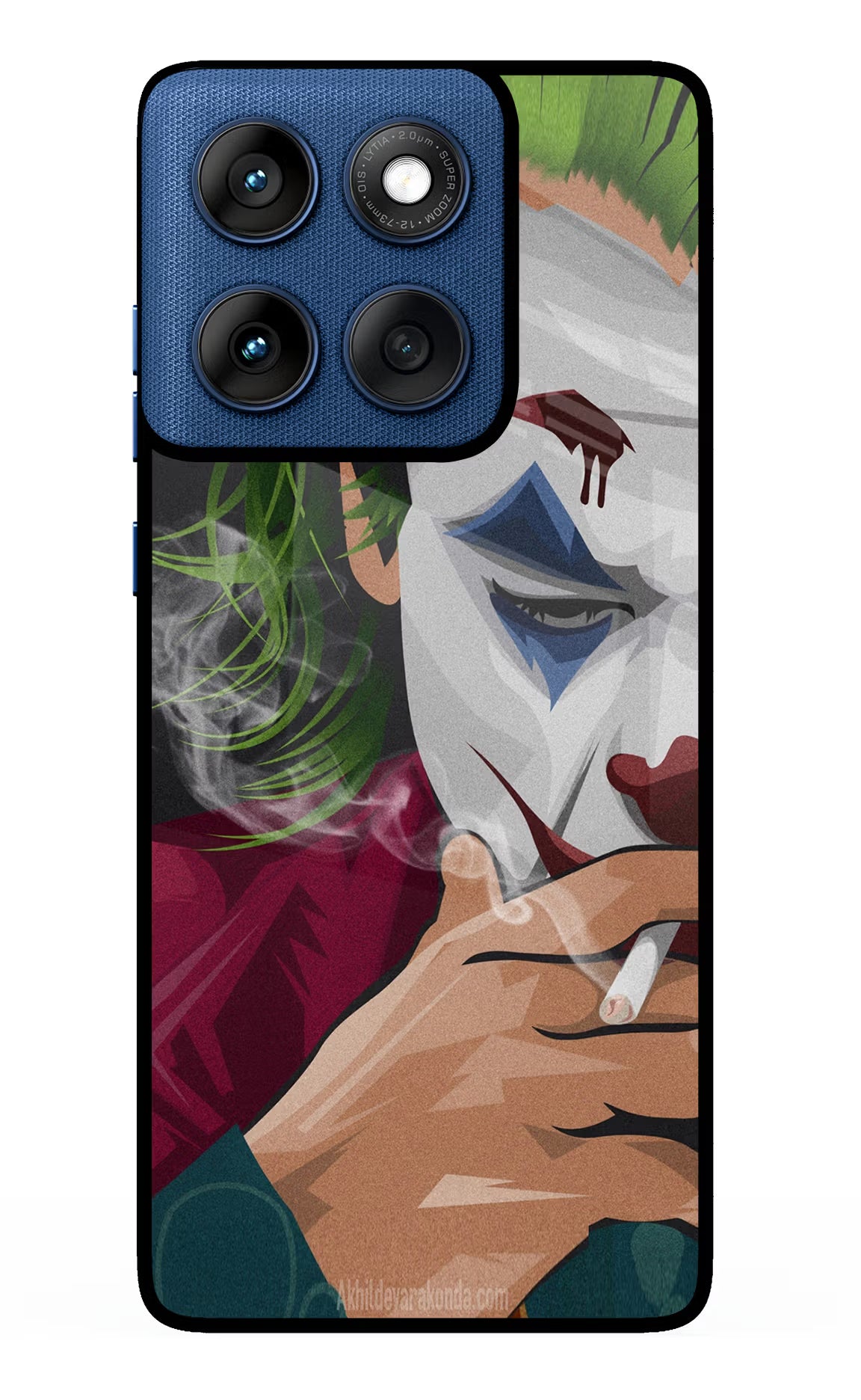 Joker Smoking Moto Edge 60 Glass Case Back Cover by Casekaro
