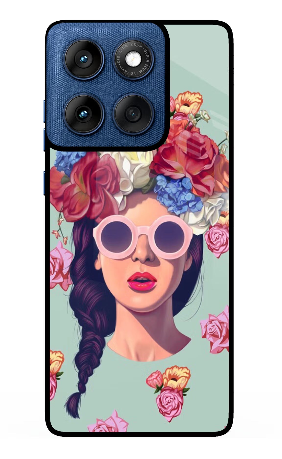 Pretty Girl Moto Edge 60 Glass Case Back Cover by Casekaro