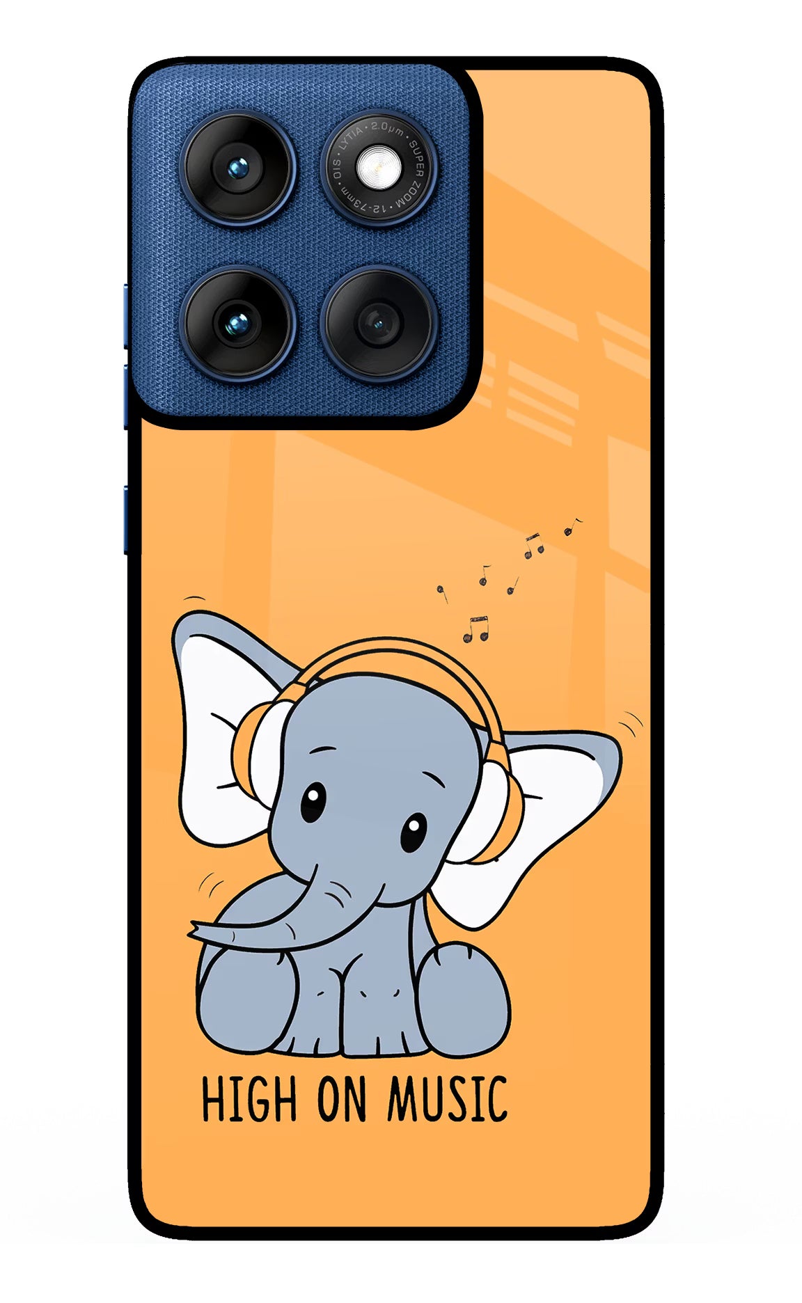 High On Music Moto Edge 60 Glass Case Back Cover by Casekaro